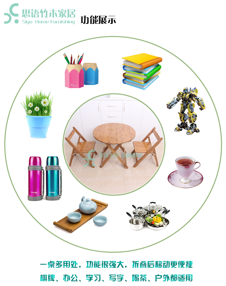 Bàn tre ghế ăn bữa ăn mạt chược máy tính viết học sinh văn phòng đơn giản rắn gỗ gấp bàn tròn nhỏ - Bàn bàn học mini