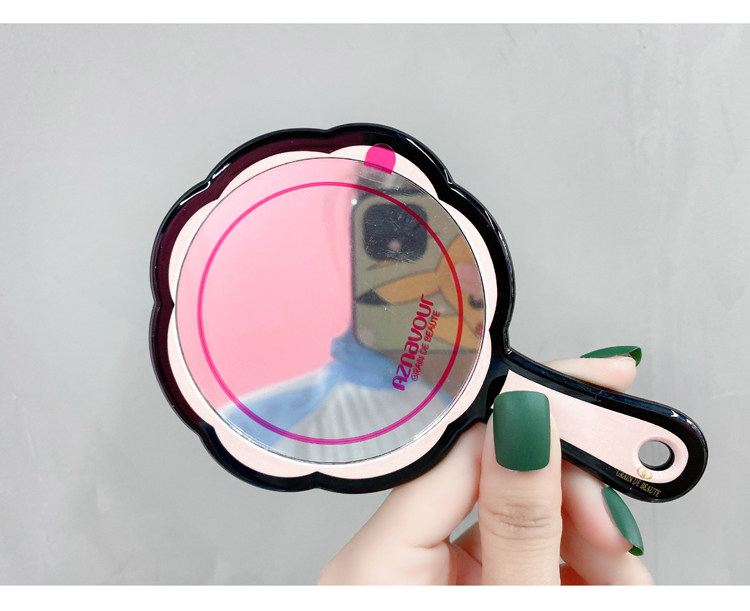 Зеркало 韩国进口grain de beaute饰品甜美粉色花朵小镜子随身镜化妆镜