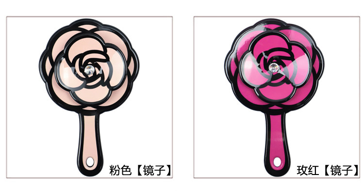 Зеркало 韩国进口grain de beaute饰品甜美粉色花朵小镜子随身镜化妆镜