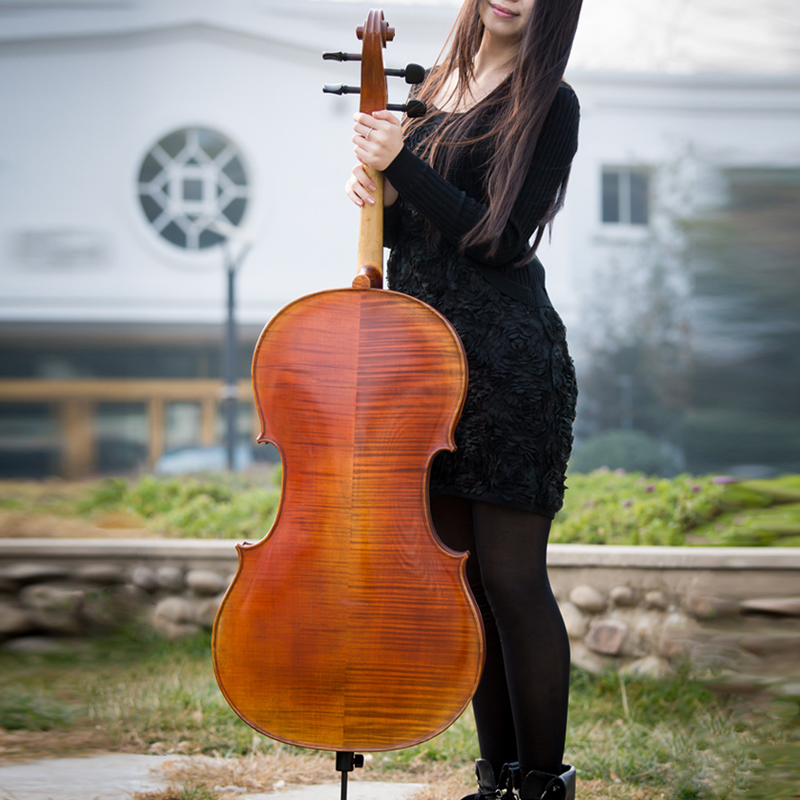 Contemplative handmade cello maple imported spruce wood ebony instrument cello professional verification exam adult playing