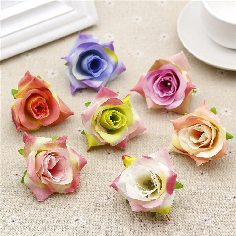 New simulation flower loose edge rose DIY corsage wreath hairpin wedding wedding decoration flower fake flower silk flower