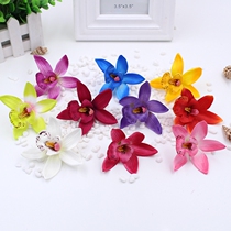 DIY simulation orchid silk flower fake flower sword orchid head wedding celebration home decoration flower material accessories