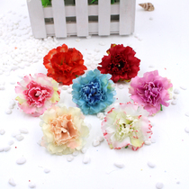 New DIY simulation small flower head Carnation silk flower fake flower handmade wreath material decorative flower 5CM