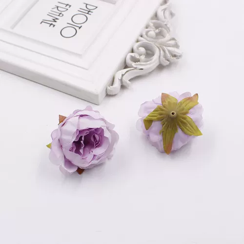 DIY моделирование ретро -европейская стиль элегантная шелковая ткань пиони цветочный бутон поток головы