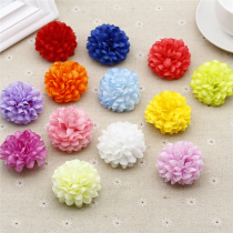 Simulation lasagna ball chrysanthemum silk flower flower flower head DIY shoes hat scene decoration Flower Garland material hot sale