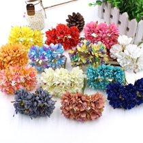 Sugar box accessories DIY flower material hot sale silk flower photo props Garland accessories color chrysanthemum 6 bunches