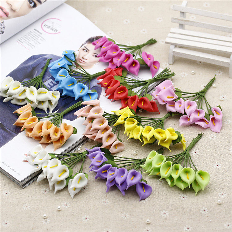 Emulated flower PE horseshoe lotus DIY bridal travel fake flower ring bracelet for making material accessories decoration