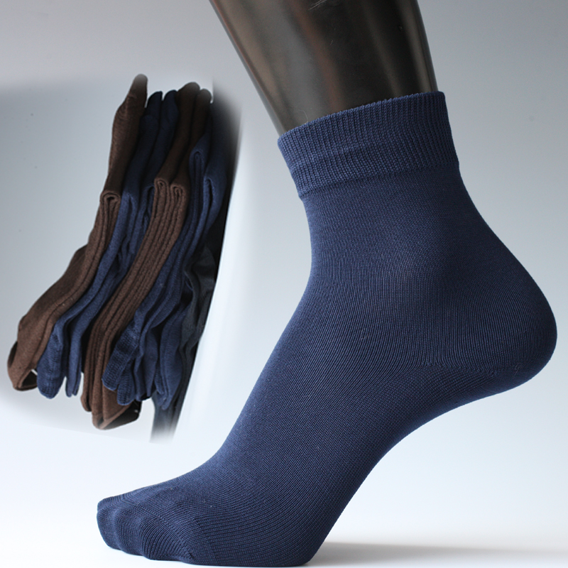 Summer Thin Silk Light Cotton Business Men Socks Suck Sweat Pure Color Deodorant Short Socks Positive Dress Breathable Spring Autumn Socks