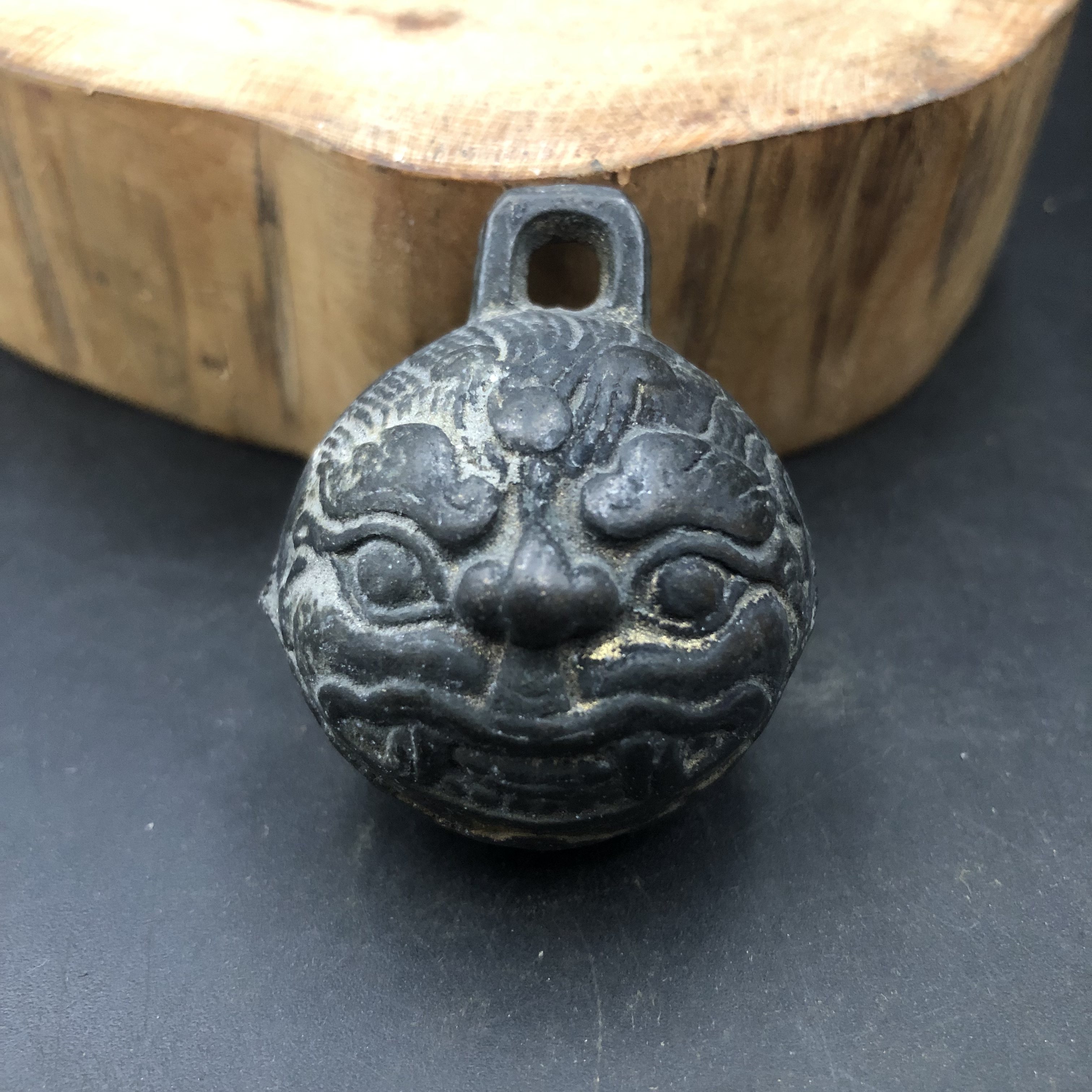Ancient Play Miscellaneous Collection Antique Tiger Head Bell-Bell Home Craft Swing Accessories