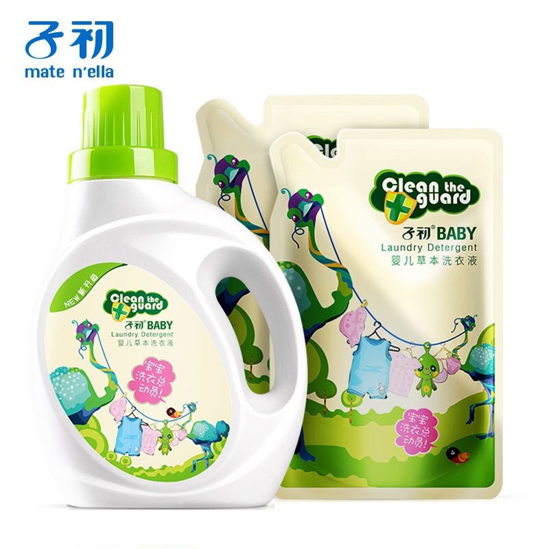 Sub-first baby Plant herbage Laundry Detergent 4 kg Composition Children's clothing clean liquid fresh and care mild liquid