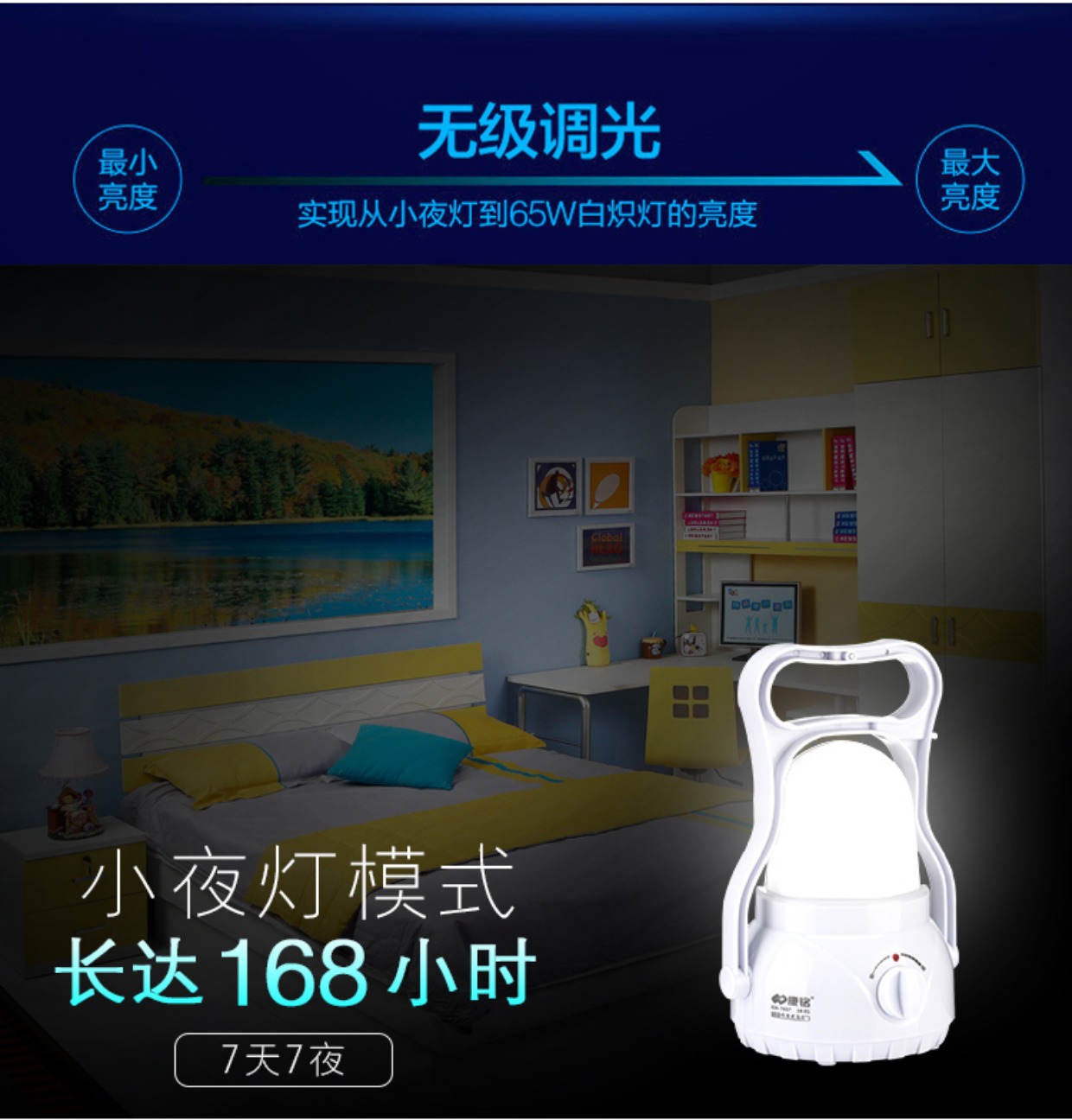 Đèn LED siêu sáng lều cắm trại ánh sáng ngựa di động chợ đêm gian hàng chiếu sáng ngoài trời nhà mất điện khẩn cấp sạc đèn pin bảo vệ