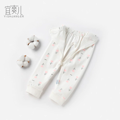 Детские хлопковые удерживающие тепло штаны для новорожденных, осеннее демисезонное термобелье для раннего возраста
