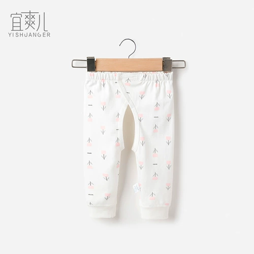 Детские хлопковые удерживающие тепло штаны для новорожденных, осеннее демисезонное термобелье для раннего возраста