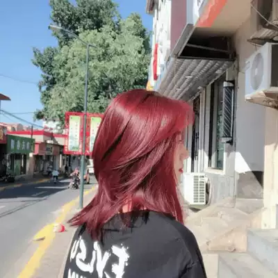 暗黑紫色染髮劑膏21流行葡萄紫黑茶色蓋白髮在家染植物不傷發女