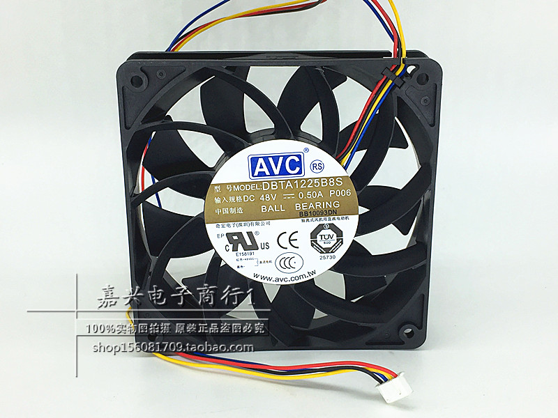 AVC DBTA1225B8S P006 12CM 12025 48V 0 50A PWM speed control switch fan