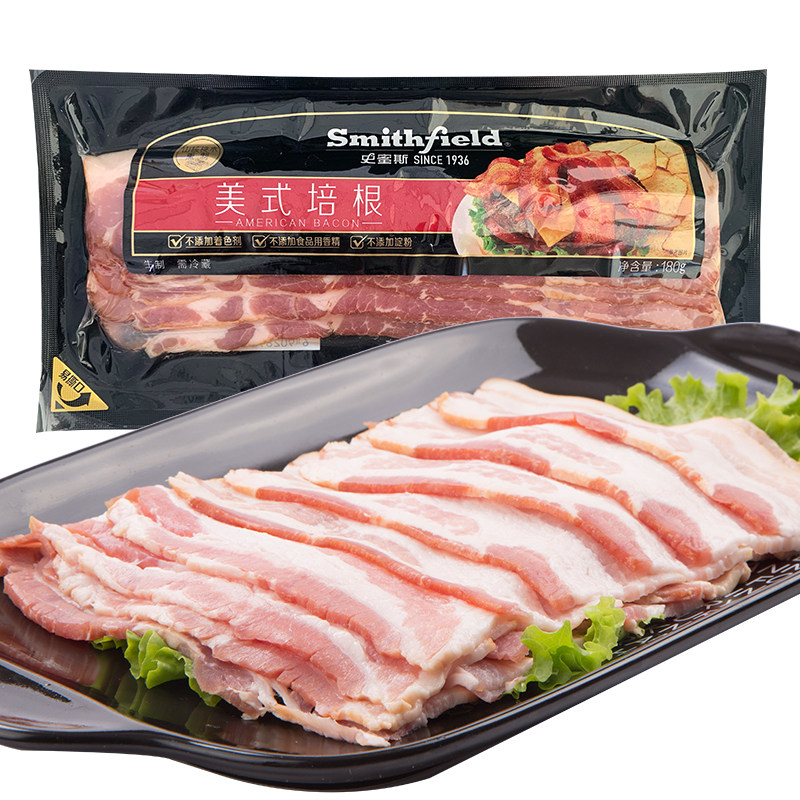 smithfield American Bacon 180g Original Bacon Hand Grab Cake Bacon Bacon Breakfast Bacon Food hoarding