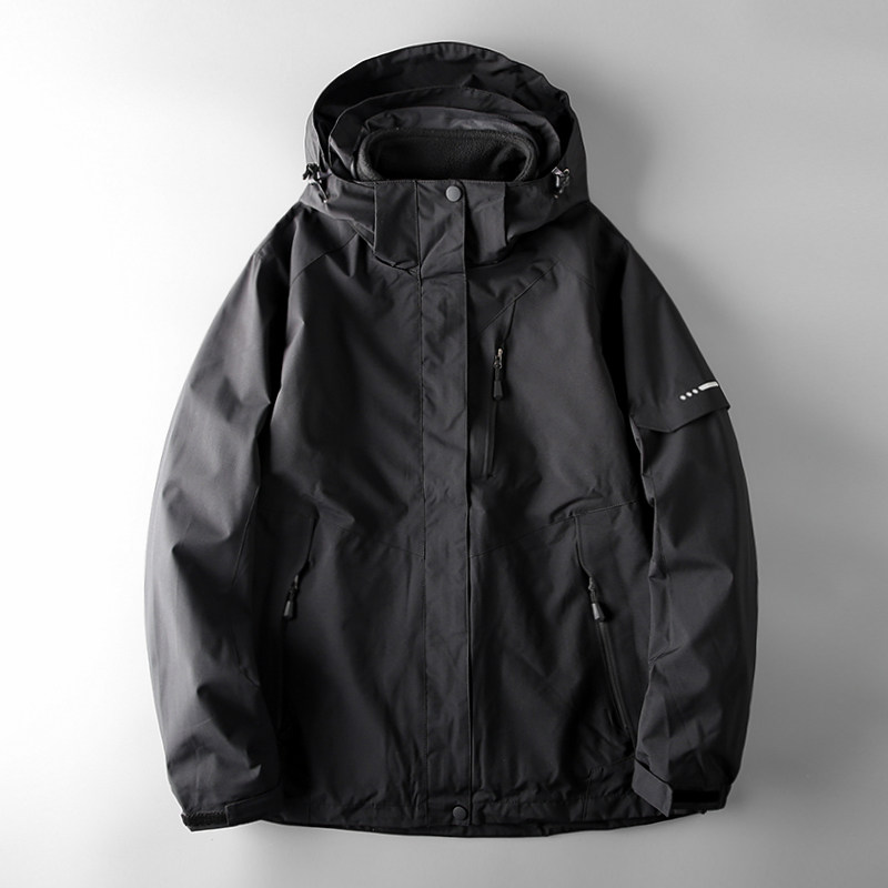 Foreign Trade Tail Single Cut Mark Submachine Clothing Male Winter Three-in-one Detachable Waterproof Wind Coat Jacket Outlet Men's Jacket