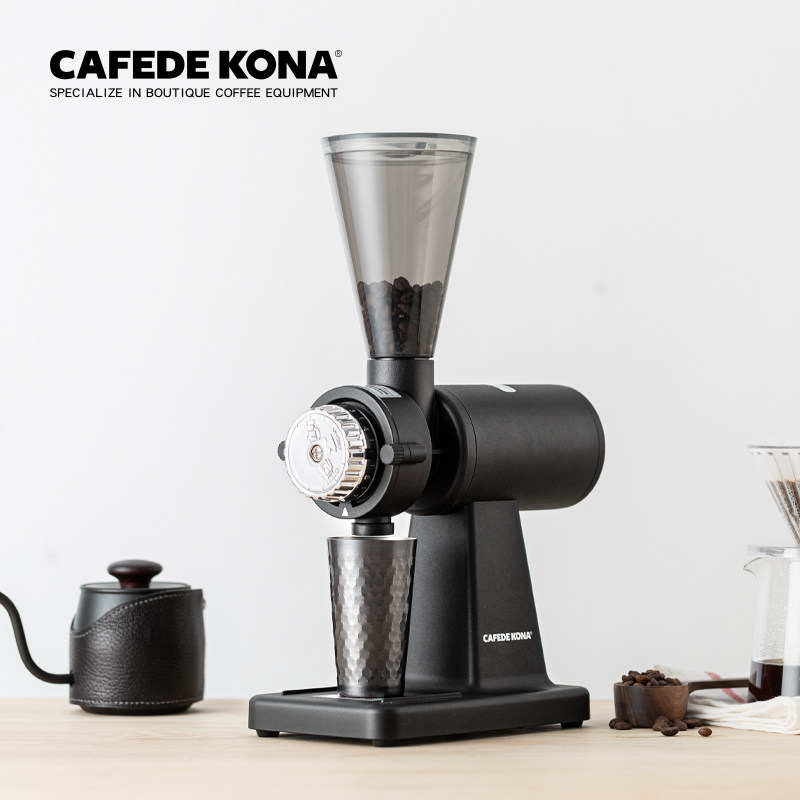 CAFEDE KONA Electric Bean Grinder Semi Ghost Tooth Knife Mill Fully Automatic Coffee Bean Grinder Taiwan
