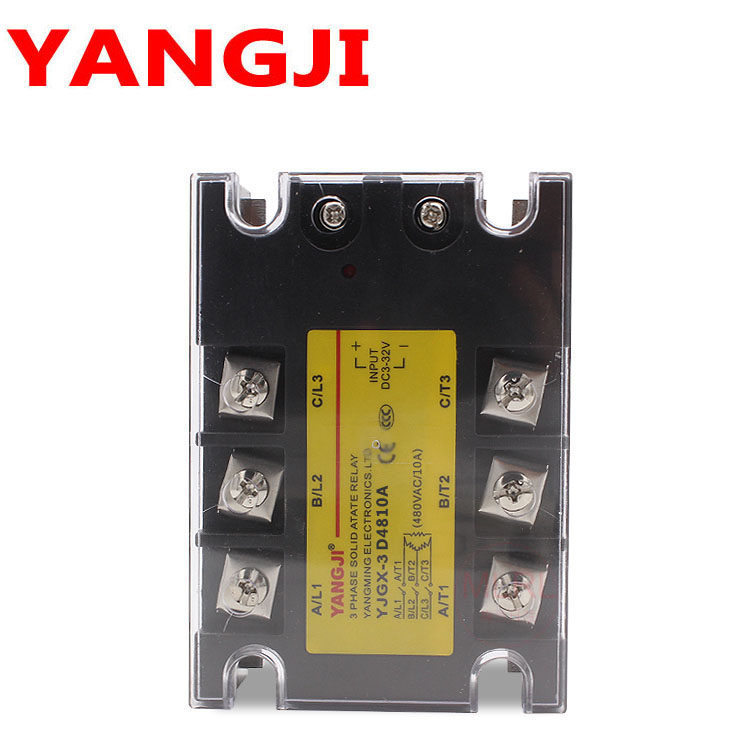 Yang Jie 3-phase solid state relay YJGX-3D4810A DC-AC control AC 10A