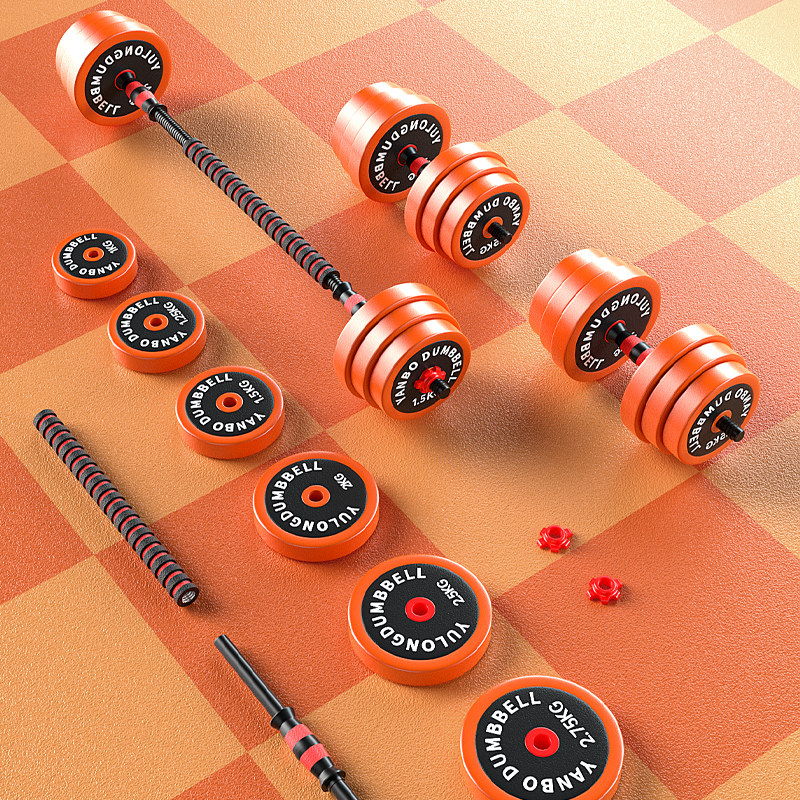 Dumbbells Suit Combination Men's Fitness Home Equipment Adjustable Weight Solid Iron Lady Pair of barbell dual-use