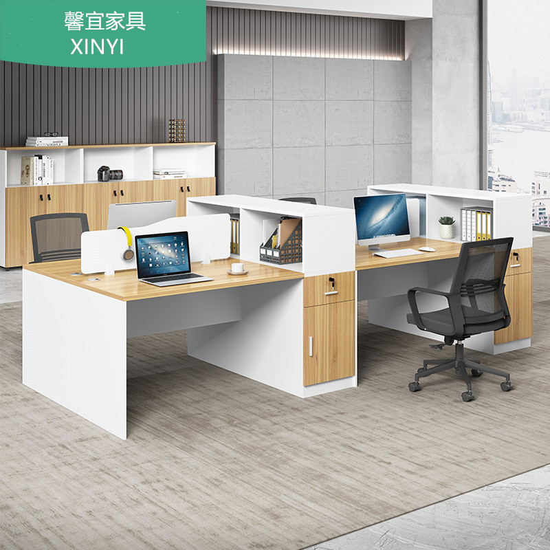 Beijing staff desk brief modern single position 2 4 personnel station table and chairs combined office furniture