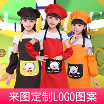 Childrens painting clothes custom printing logo art painting kindergarten micro waterproof apron