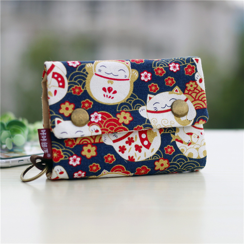 Cartoon Cute Multifunctional Wallet New Korean Style Canvas Men's and Women's Coin Purse Card Holder Cloth Bag