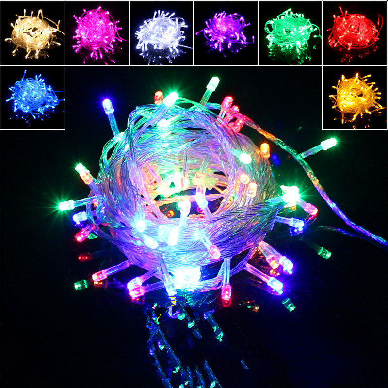 led colorful lights flashing lights string lights full of stars outdoor waterproof US regulations 110V Christmas holiday tree lights New Year decorative lights