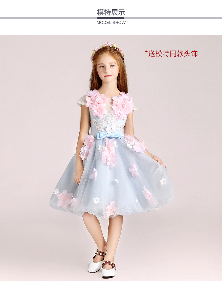 Trẻ em ăn mặc váy cô gái công chúa váy pettiskirt hoa cô gái váy cưới bữa tiệc sinh nhật máy chủ nhỏ đàn piano trang phục quần áo bé trai