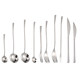 Japanese 304 stainless steel mirrored steak knife and fork spoon set Western tableware four-piece set long handle fork dessert spoon full set