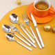 Square handle thickened 304 stainless steel knife and fork spoon tableware