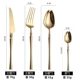 Blade Fork Spoon Tea Spoon-Elegant Golden Color