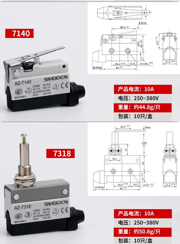 mạch đảo chiều quay dùng công tắc hành trình Giới hạn hành trình Công tắc vi mô CZ TZ AZ-7311 7310 7121 7141 7144 7124 mạch đảo chiều quay dùng công tắc hành trình công tắc hành trình kiểu nút nhấn