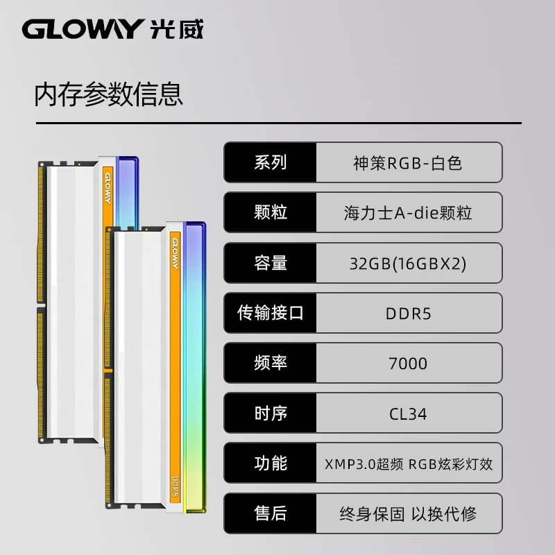 Гуангвэй Тианс DDR5 настольная память Hynix A-die частички RGB Шенче DDR5 память