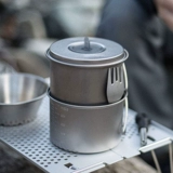 Япония Snow Peak Xuefeng Outdoor Open Camp Wild Port Cado Titanium Light Single Pot SCS-004TR