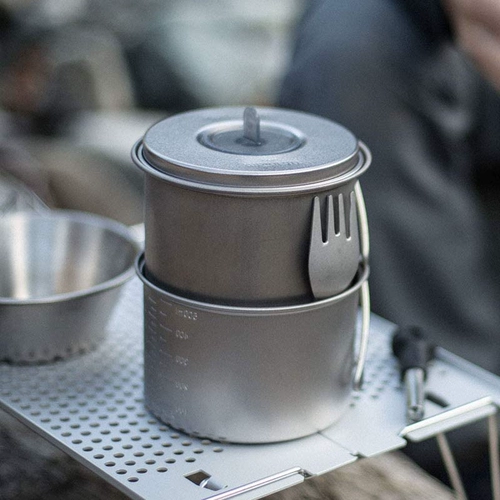 Япония Snow Peak Xuefeng Outdoor Open Camp Wild Port Cado Titanium Light Single Pot SCS-004TR