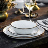 Ретро дорожная белая посуда для кемпинга со стаканом, комплект, США