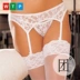 Kích thước miễn phí Thong Plazed Garter có thể tháo rời Set Ren Cutout Sexy Stockings Phụ kiện đồ lót màu đen quần vớ ren dài Nịt Tất