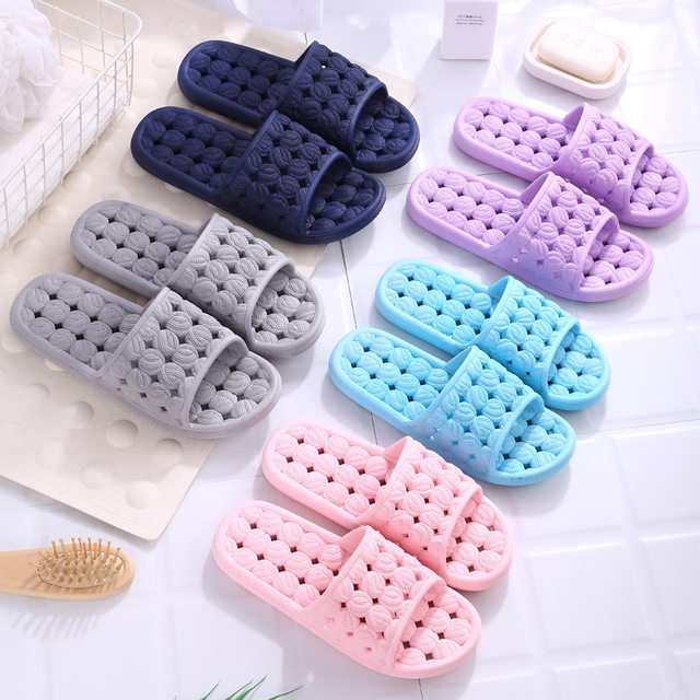 Summer Home Bathroom Leaks Slippers for men and women Lesbian Couple Home Indoor Non-slip Sandals Sandals Shoes Bath soft-bottom slippers