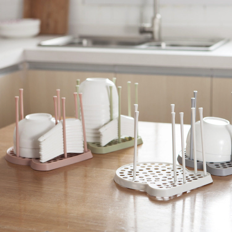 Creative Plastic Drain Bowl Rack Kitchen Putting Bowls Shelving Shelving shelf Rack Leash Basket for placing bowls and cups