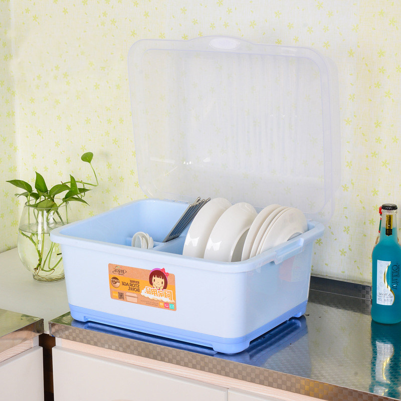 Bowl Tray Cabinet Plastic Kitchen Drain Bowl Rack With Lid Bowl Chopsticks Cutlery Cutlery Dish Cutlery Cage Finishing Rack Putting Bowls and chopsticks