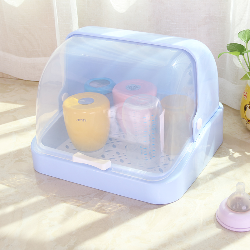 Home sliding cover dust-proof baby bottle containing box cutlery bottle holder bottle holder bottle containing box feeding bottle anti-insect rack