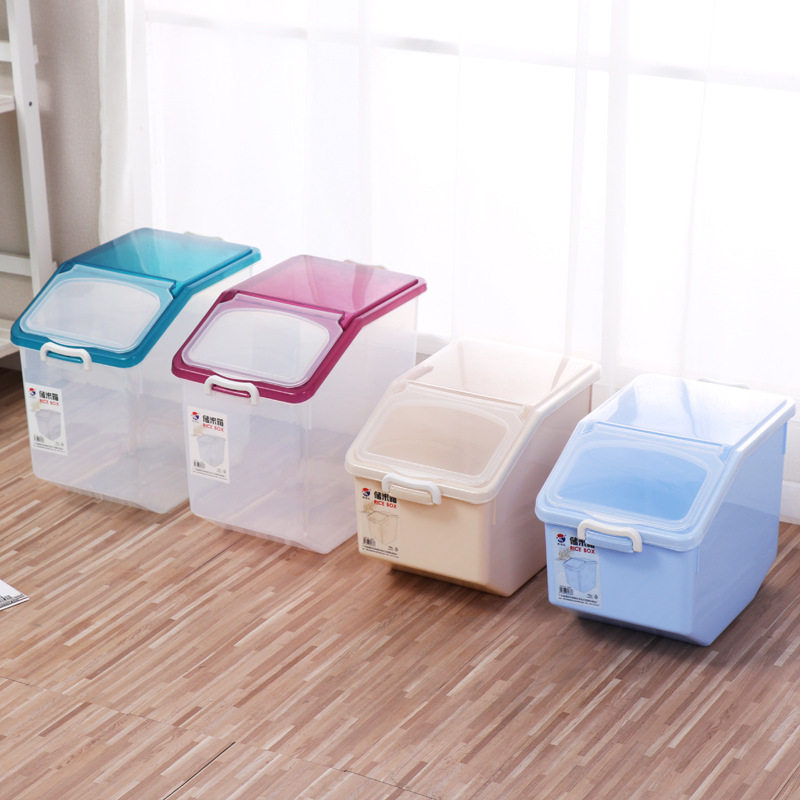Insect-proof moisture-proof clothing rice barrel storage rice box 10kg rice grain storage tank rice box rice noodle barrel kitchen cylinder 15kg