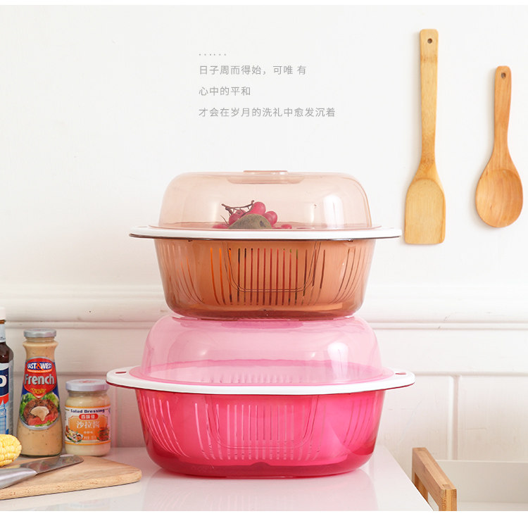 Kitchen Supplies Fruit Vegetable Basin Clean Basket Naughty Basket Drip Basin drip Drain Basket Drain Basket Drip Basin Drip