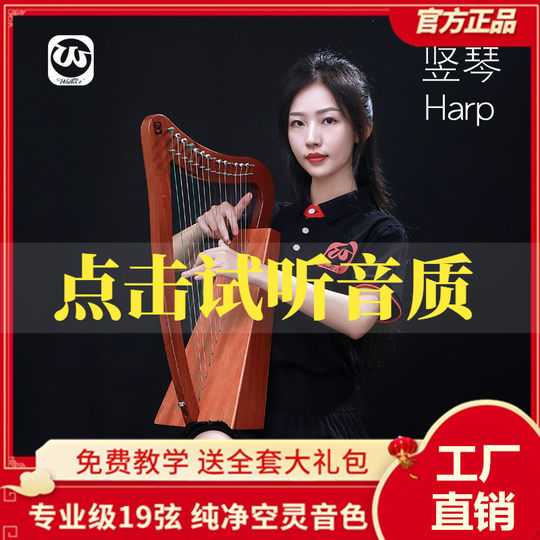 Walter Irish Harp 23-String 19-String 15-String Large Harp Beginner Professional Exam Classical Small Harp