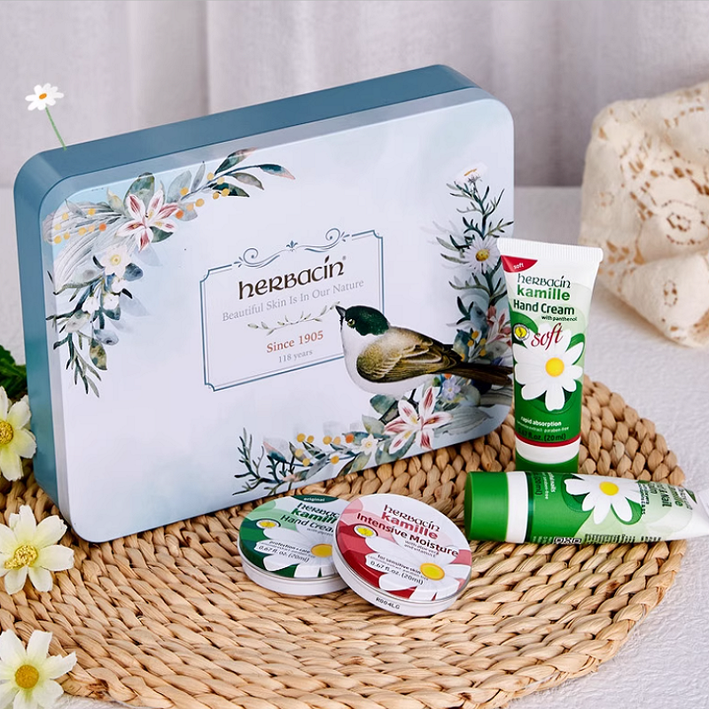 【限量赠正装】Herbacin小甘菊保湿滋润护手霜80ml组合可选礼盒装