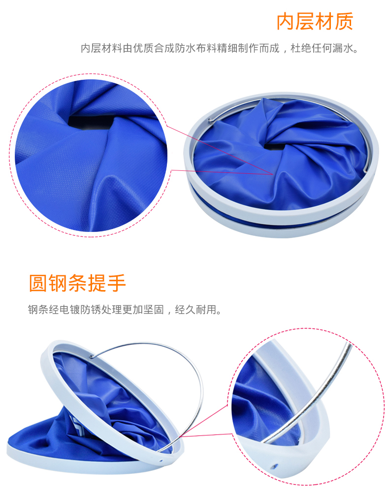 Thẻ gấp xô rửa xe xô xô di động kính thiên văn xô ngoài trời lưu trữ xô xô rửa xe công cụ cung cấp - Sản phẩm làm sạch xe chổi vệ sinh nội thất ô tô
