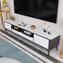 Light luxury Rock board TV cabinet coffee table combination simple modern solid wood multi-layer living room Nordic TV floor cabinet small apartment