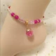 Người phụ nữ ngọt ngào người lớn hào phóng mắt cá chân handmade cuộc sống dây đỏ vòng chân đơn giản dễ thương chòm sao ngọc lục bảo lắc chân pnj