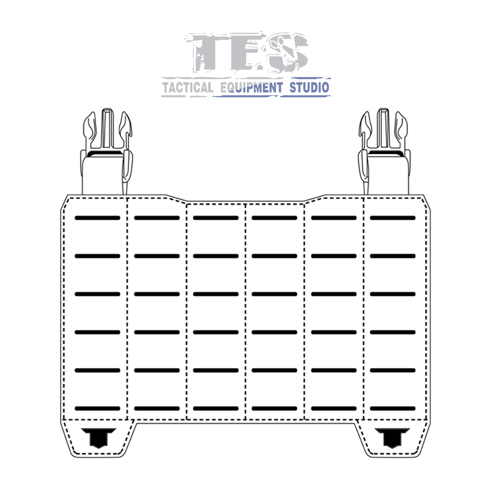 TES Light Weight Modular Laser Cutting Expands MOLLE Panel Low Visual Degree Tactical Vest Front Panel-Taobao